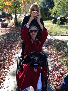 Mom and Leaves