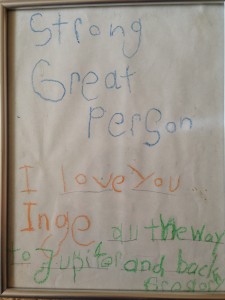 Mom's young friend Gregory gave this to Mom a few years ago